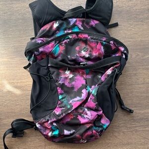 Lululemon Floral hiking Backpack with supportive back